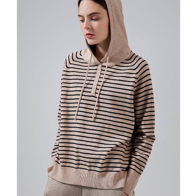 Modig trend Enkel Fritid Joker Foundation Sticka Hoodie Striped Single Top 68060#